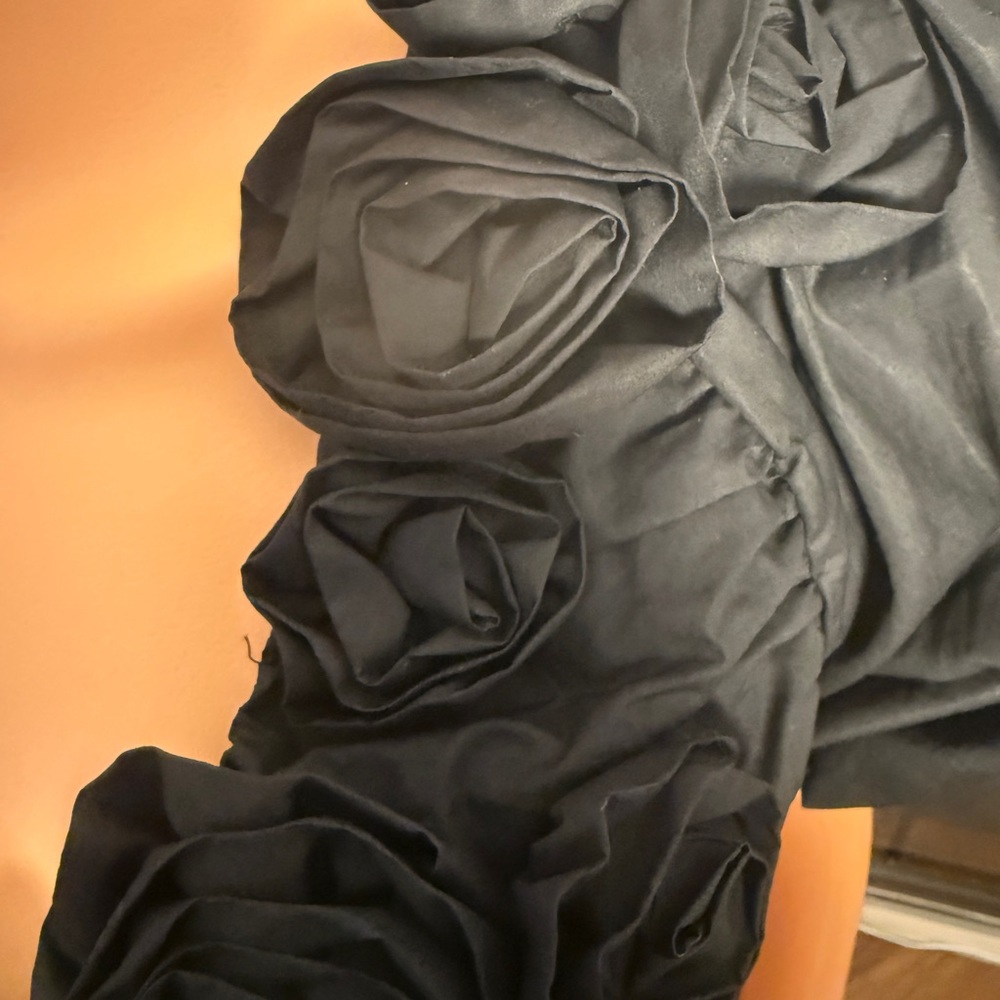 English Factory Black Ruched Ruffled Mini Dress - Picture 14 of 15